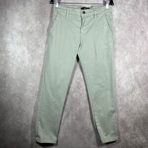 Mavi Edward Straight Leg Pants Mens 30X28 Green Khaki Chino Flat Front‎ Casual